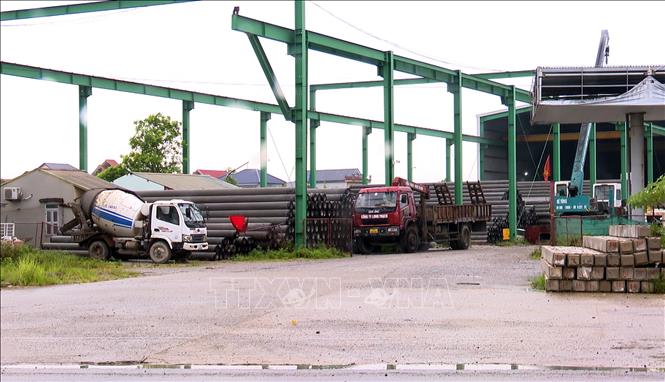 Dự án đầu tư xây dựng nhà máy sản xuất các sản phẩm bê tông đúc sẵn của Công ty TNHH Long Thạch tại phường Trà Lý bị đề nghị thu hồi. Ảnh: Thế Duyệt – TTXVN
