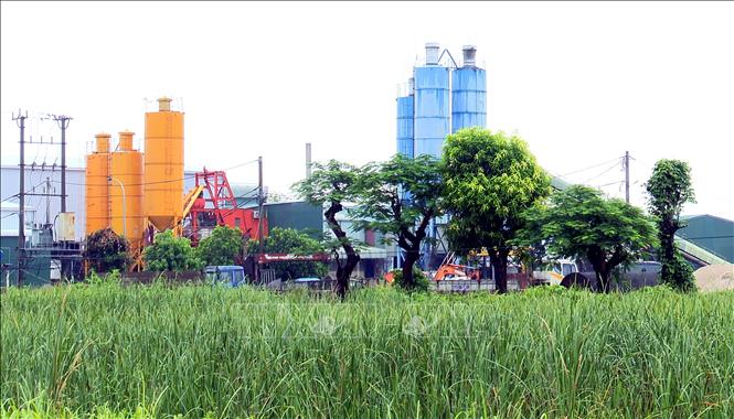 Dự án đầu tư xây dựng nhà máy sản xuất các sản phẩm bê tông đúc sẵn của Công ty TNHH Long Thạch tại phường Trà Lý bị đề nghị thu hồi. Ảnh: Thế Duyệt – TTXVN