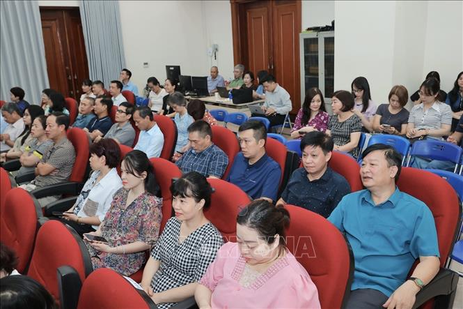 Cán bộ, đảng viên thuộc Đảng bộ Thông tấn xã Việt Nam tham dự Hội nghị. Ảnh: Minh Quyết - TTXVN
