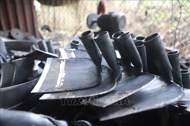 Sản phẩm cơ khí được gia công tại Hợp tác xã Rèn Thanh niên, xã Vĩnh Phú (Phú Thọ). Ảnh: Nguyễn Thảo - TTXVN
