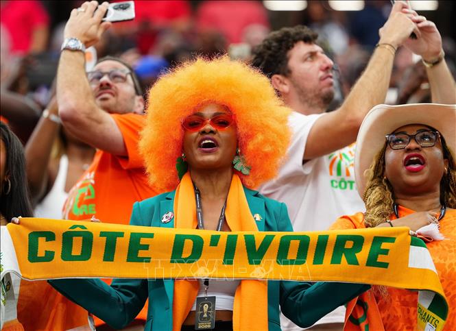 Cổ động viên đội tuyển Ivory Coast. Ảnh: THX/TTXVN phát