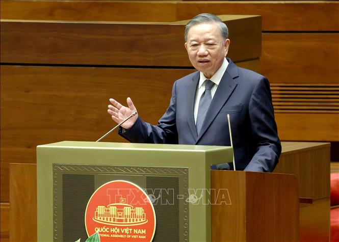 Tổng Bí thư, Chủ tịch nước Tô Lâm, Trưởng Ban Chỉ đạo quốc gia phát biểu chỉ đạo. Ảnh: Phương Hoa - TTXVN