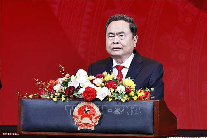 Chủ tịch Quốc hội Trần Thanh Mẫn phát biểu. Ảnh: Doãn Tấn - TTXVN