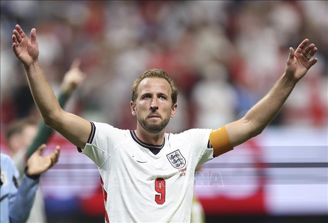 Tiền đạo Harry Kane ghi cú đúp bàn thắng, giúp tuyển Anh vượt qua CHDC Congo. Ảnh: THX/TTXVN phát