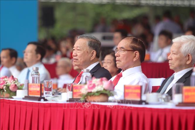 Tổng Bí thư, Chủ tịch nước Tô Lâm dự Lễ kỷ niệm 50 năm Ngày Sài Gòn – Gia Định chính thức vinh dự mang tên Chủ tịch Hồ Chí Minh Minh tại Hội trường Thống Nhất (Thành phố Hồ Chí Minh). Ảnh: Thanh Vũ – TTXVN