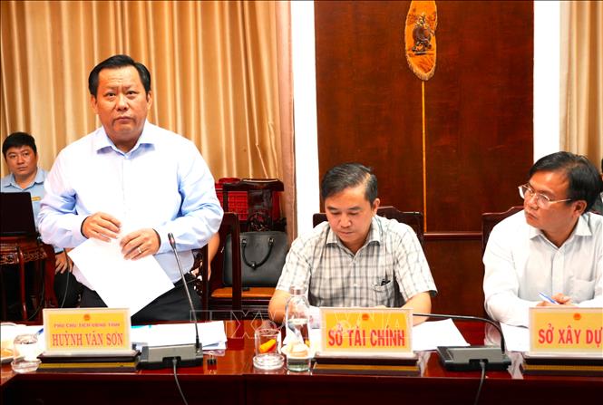 Ông Huỳnh Văn Sơn -Phó Chủ tịch UBND tỉnh Tây Ninh, tiếp thu ý kiến kết luận của Đoàn Đại biểu quốc hội tại buổi giám sát. Ảnh: Thanh Bình -TTXVN