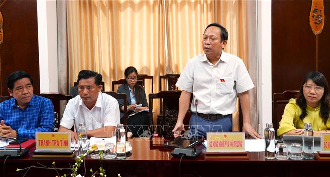 Ông Nguyễn Đình Xuân, Phó Giám đốc Sở Nông nghiệp và Môi trường tỉnh Tây Ninh thông tin tại Hội nghị. Ảnh: Thanh Bình -TTXVN