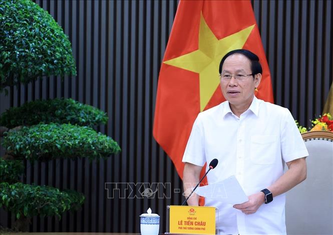 Phó Thủ tướng Lê Tiến Châu phát biểu. Ảnh: Tuấn Anh - TTXVN