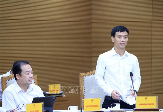 Phó Chủ nhiệm Văn phòng Chính phủ Nguyễn Văn Thắng phát biểu. Ảnh: Tuấn Anh - TTXVN