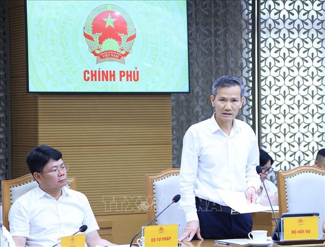 Thứ trưởng Bộ Nội vụ Cao Huy phát biểu. Ảnh: Tuấn Anh - TTXVN
