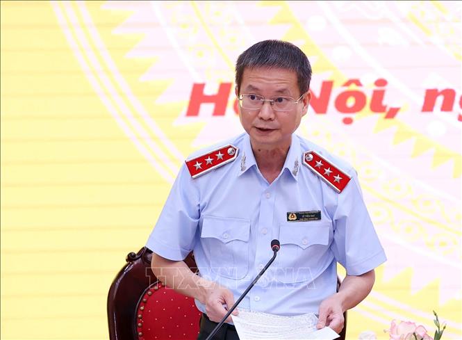 Phó Tổng Thanh tra Chính phủ Lê Tiến Đạt phát biểu. Ảnh: Văn Điệp - TTXVN