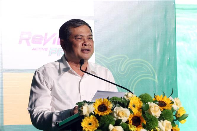 Giám đốc Sở Văn hóa, Thể thao và Du lịch thành phố Cần Thơ Nguyễn Văn Bảy phát biểu tại lễ khai mạc. Ảnh: Trung Kiên - TTXVN