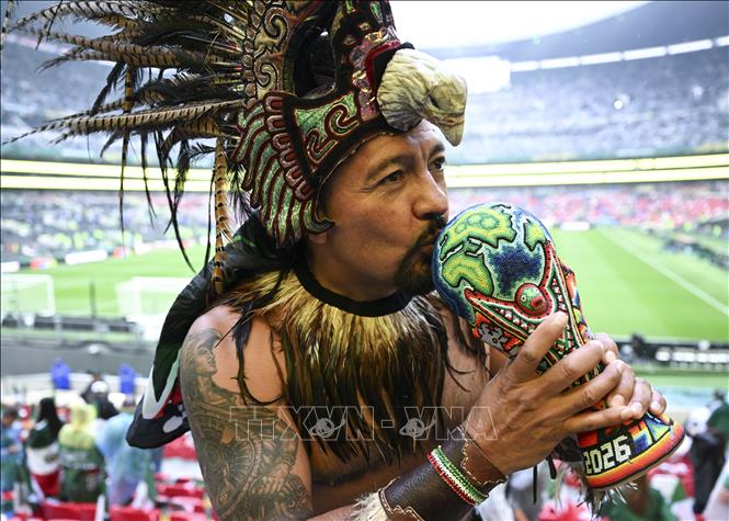 Cổ động viên đội tuyển Mexico. Ảnh: THX/TTXVN phát