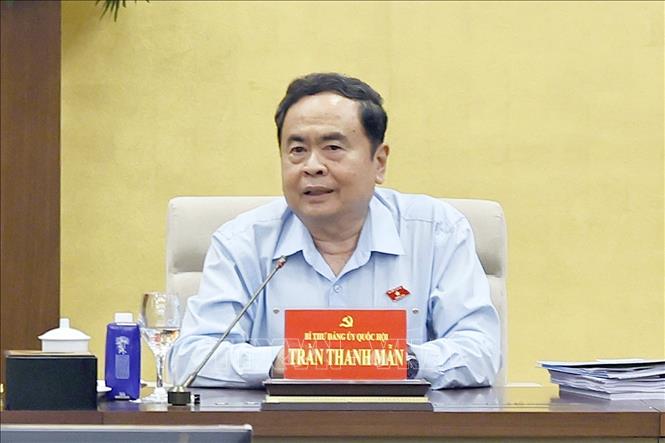 Bí thư Đảng uỷ Quốc hội, Chủ tịch Quốc hội Trần Thanh Mẫn phát biểu. Ảnh: Doãn Tấn - TTXVN