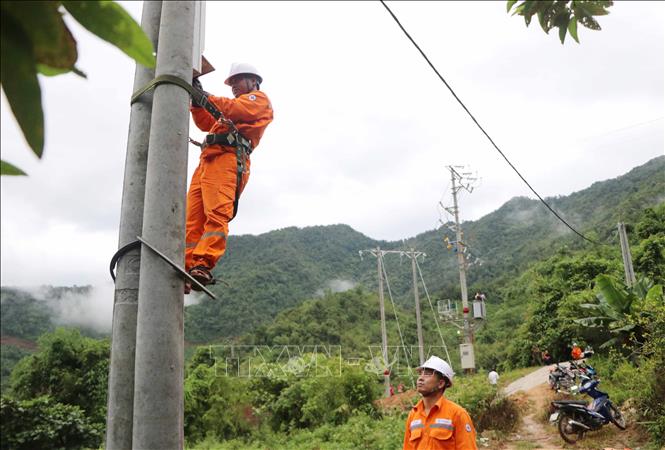 Bản Huổi Lính là bản cuối cùng ở Lai Châu có điện lưới Quốc gia.  Ảnh: Nguyễn Oanh - TTXVN