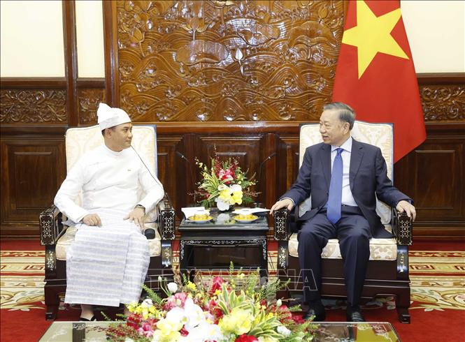 Tổng Bí thư, Chủ tịch nước Tô Lâm tiếp Đại sứ Cộng hòa Liên bang Myanmar Wai Linn. Ảnh: Thống Nhất – TTXVN