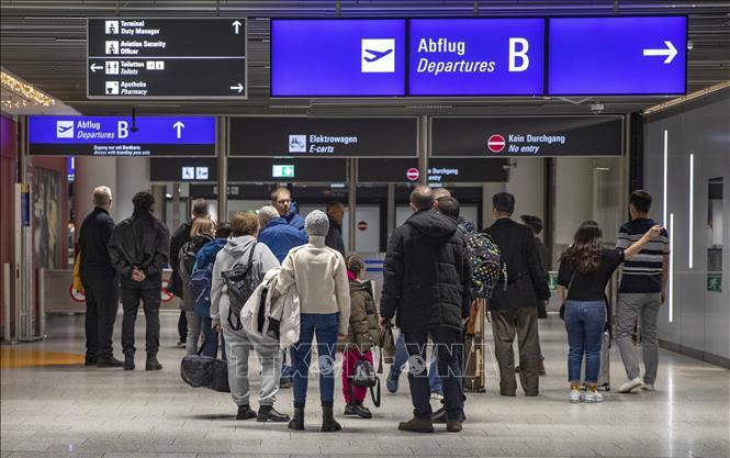 Quang cảnh sân bay Frankfurt, Đức. Ảnh: THX/TTXVN phát