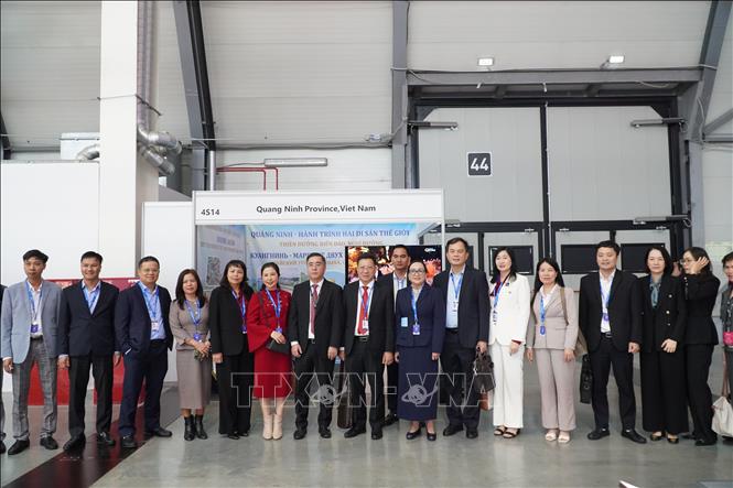 Đoàn công tác của tỉnh Quảng Ninh tham gia INNOPROM 2026. Ảnh: Tâm Hằng - PV TTXVN tại LB Nga