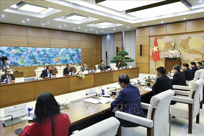 Chủ tịch Quốc hội Trần Thanh Mẫn tiếp Tổng Chưởng lý Malaysia Tan Sri Mohd Dusuki Mokhtar. Ảnh: Doãn Tấn - TTXVN