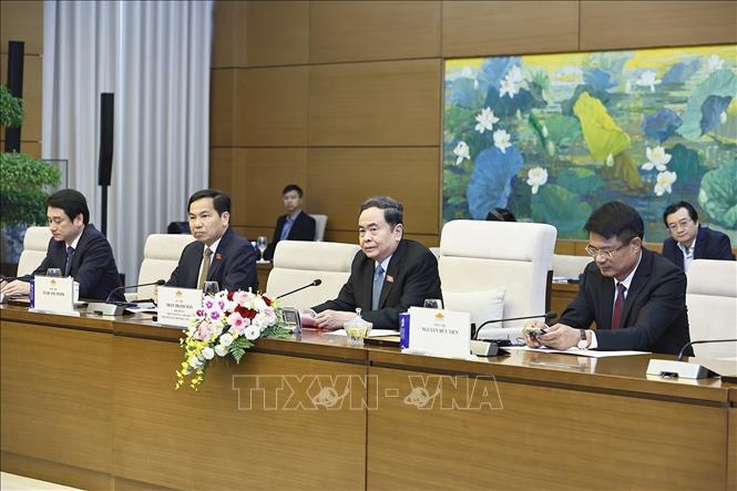 Chủ tịch Quốc hội Trần Thanh Mẫn phát biểu. Ảnh: Doãn Tấn - TTXVN
