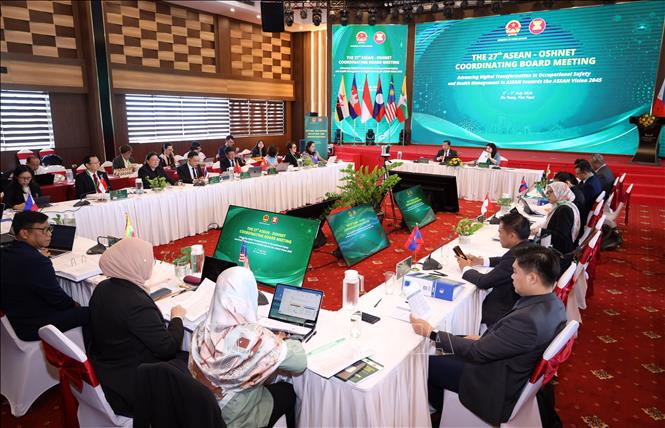 Quang cảnh buổi khai mạc Hội nghị Ban Điều phối ASEAN-OSHNET lần thứ 27 tại Đà Nẵng. Ảnh: Trần Lê Lâm - TTXVN 