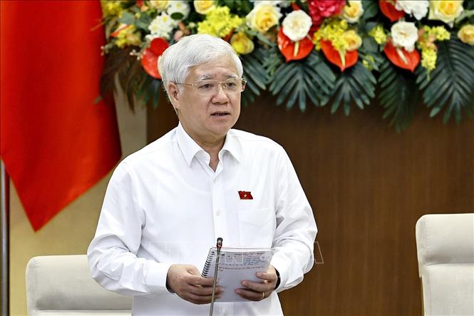 Phó Chủ tịch Thường trực Quốc hội Đỗ Văn Chiến phát biểu. Ảnh: Doãn Tấn - TTXVN