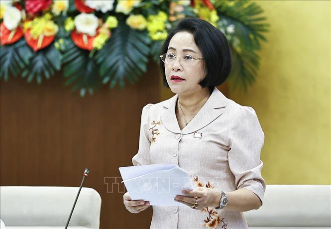Phó Chủ tịch Quốc hội Nguyễn Thị Thanh phát biểu. Ảnh: Doãn Tấn - TTXVN
