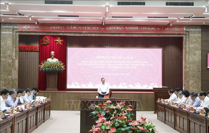Tổng Bí thư, Chủ tịch nước Tô Lâm phát biểu chỉ đạo. Ảnh: Thống Nhất – TTXVN 