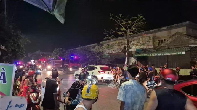 Hiện trường vụ cháy. Ảnh: TTXVN phát