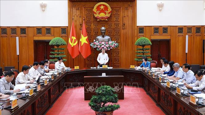 Thủ tướng Lê Minh Hưng, Trưởng Ban chỉ đạo Trung ương thực hiện các Chương trình mục tiêu quốc gia chủ trì Phiên họp thứ nhất. Ảnh: Dương Giang – TTXVN
