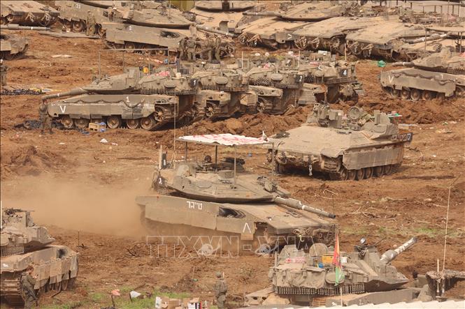 (Tư liệu) Binh sĩ Israel được triển khai ở miền Bắc nước này, gần biên giới với Liban. Ảnh: THX/TTXVN phát