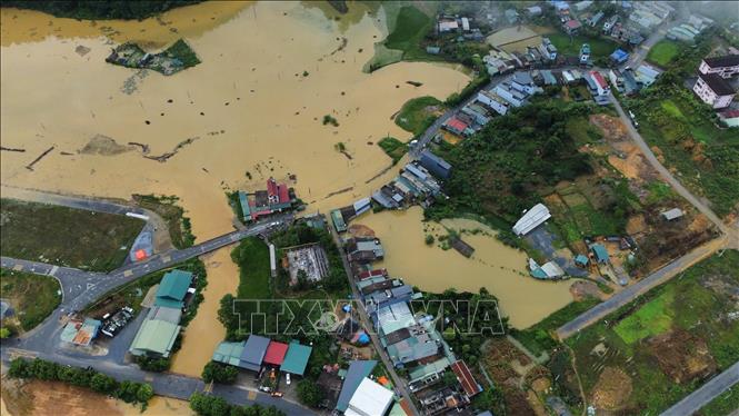 14 out of 28 hamlets in Muong Khuong commune, Son La province, are inundated. VNA/Photo by courtesy