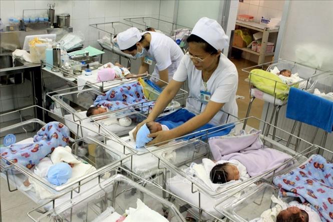 Chất lượng dân số Việt Nam được cải thiện về nhiều mặt. Tình trạng suy dinh dưỡng, tử vong bà mẹ, trẻ em giảm mạnh. Trong ảnh: Bệnh viện Phụ sản Từ Dũ (thành phố Hồ Chí Minh) đầu tư trang thiết bị hiện đại, mỗi năm tiếp nhận hơn 50.000 ca đẻ, trong đó khoảng 2.500 sơ sinh non tháng, nhẹ cân, đã cứu sống nhiều trẻ sơ sinh. Ảnh: Dương Ngọc - TTXVN