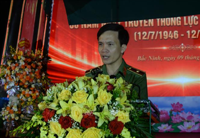 Thiếu tướng Bùi Duy Hưng, Giám đốc Công an tỉnh Bắc Ninh phát biểu. Ảnh: Danh Lam -TTXVN