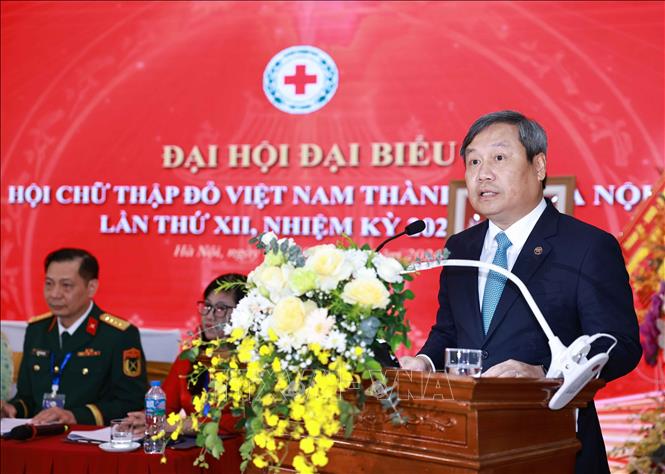 Chủ tịch UBND thành phố Hà Nội Vũ Đại Thắng phát biểu. Ảnh: Thanh Tùng - TTXVN