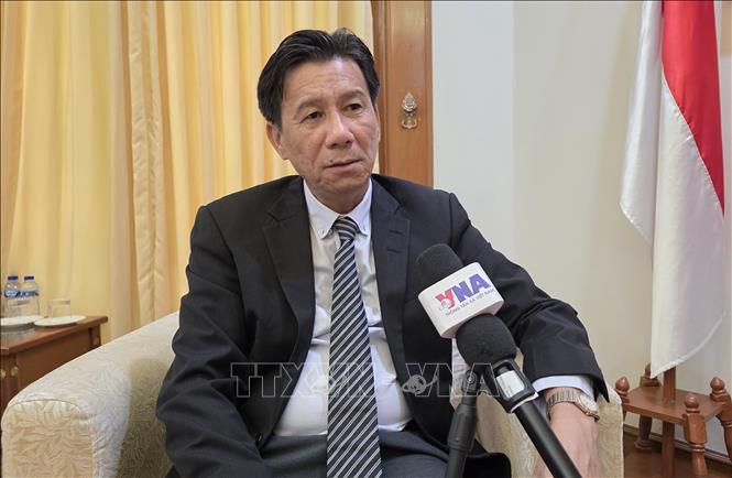 Đại sứ Đặc mệnh toàn quyền Việt Nam tại Indonesia Tạ Văn Thông. Ảnh: Minh Thái - Phóng viên TTXVN tại Indonesia