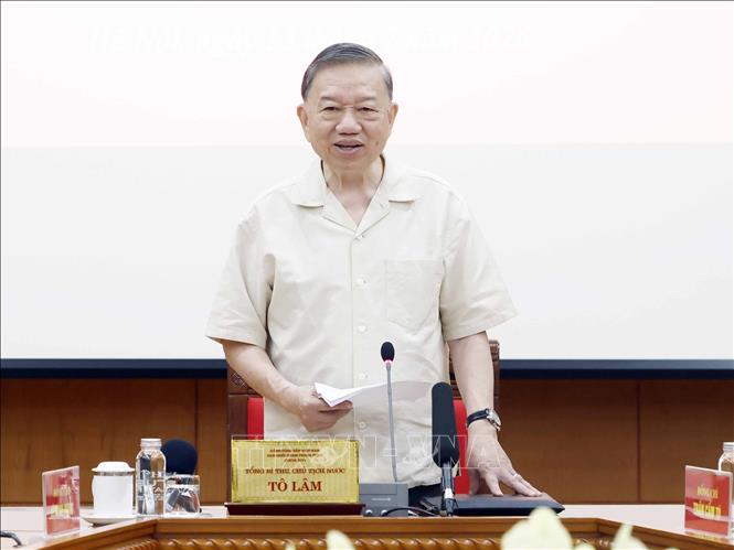 Tổng Bí thư, Chủ tịch nước Tô Lâm phát biểu chỉ đạo. Ảnh: Thống Nhất – TTXVN