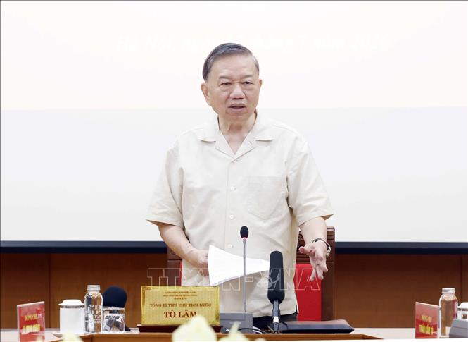 Tổng Bí thư, Chủ tịch nước Tô Lâm phát biểu chỉ đạo. Ảnh: Thống Nhất – TTXVN