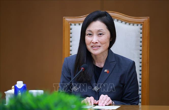 Bà Jennifer Wicks, Đại sứ Hoa Kỳ tại Việt Nam phát biểu. Ảnh: Dương Giang – TTXVN 