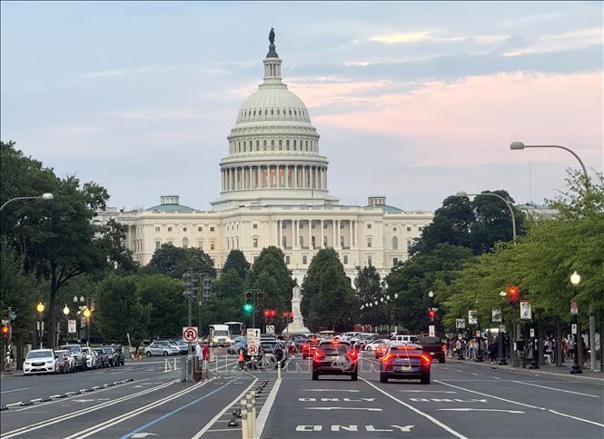Toàn cảnh Điện Capitol tại thủ đô Washington D.C. Ảnh: Đoàn Hùng - P/v TTXVN tại Mỹ