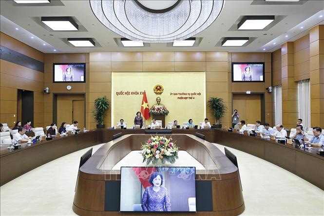 Phó Chủ tịch Quốc hội Nguyễn Thị Hồng phát biểu. Ảnh: Doãn Tấn - TTXVN