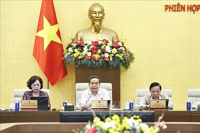 Chủ tịch Quốc hội Trần Thanh Mẫn phát biểu. Ảnh: Doãn Tấn - TTXVN