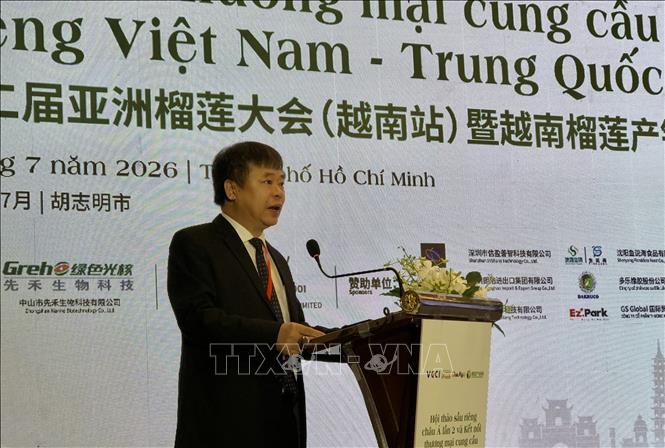 Giám đốc VCCI-HCM Trần Ngọc Liêm phát biểu tại hội nghị. Ảnh: Mỹ Phương – TTXVN