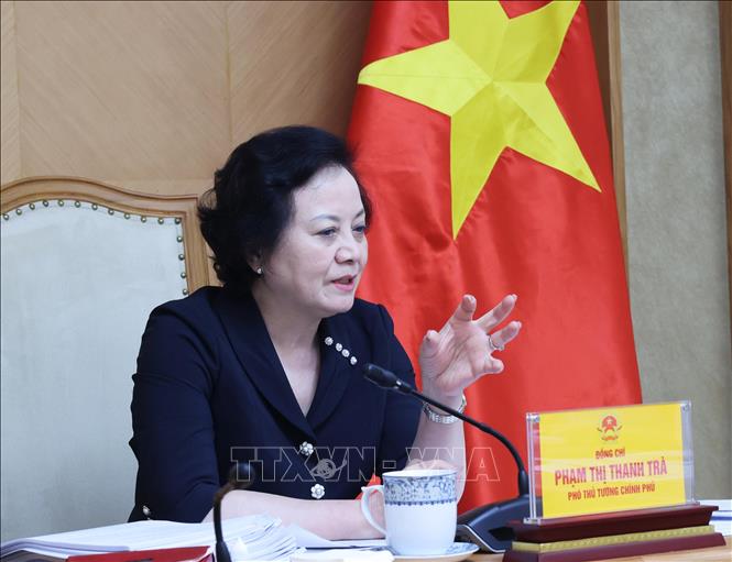 Phó Thủ tướng Phạm Thị Thanh Trà phát biểu chỉ đạo. Ảnh: Lâm Khánh - TTXVN