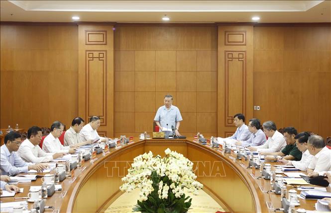 Tổng Bí thư, Chủ tịch nước Tô Lâm phát biểu chỉ đạo. Ảnh: Thống Nhất – TTXVN