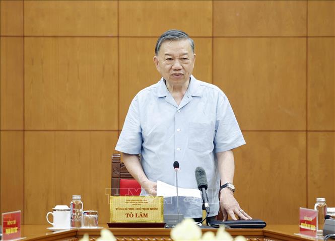 Tổng Bí thư, Chủ tịch nước Tô Lâm phát biểu chỉ đạo. Ảnh: Thống Nhất – TTXVN