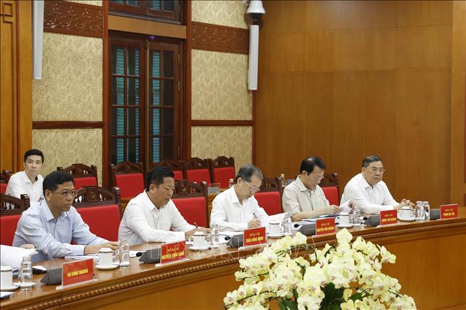 Các đại biểu tham dự cuộc làm việc. Ảnh: Thống Nhất – TTXVN