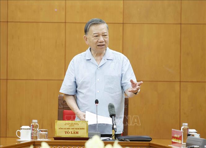 Tổng Bí thư, Chủ tịch nước Tô Lâm phát biểu chỉ đạo. Ảnh: Thống Nhất – TTXVN