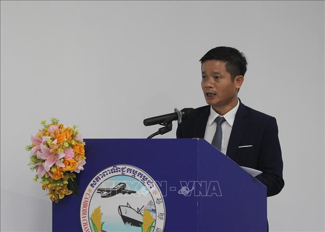Ông Đỗ Việt Phương, Trưởng Thương vụ Việt Nam tại Campuchia phát biểu. Ảnh: Minh Hưng – PV TTXVN tại Campuchia