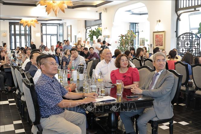 Sự kiện quảng diễn Phở tại Berlin thu hút khoảng 200 người tham dự. Ảnh: Thu Hằng - PV TTXVN tại Đức